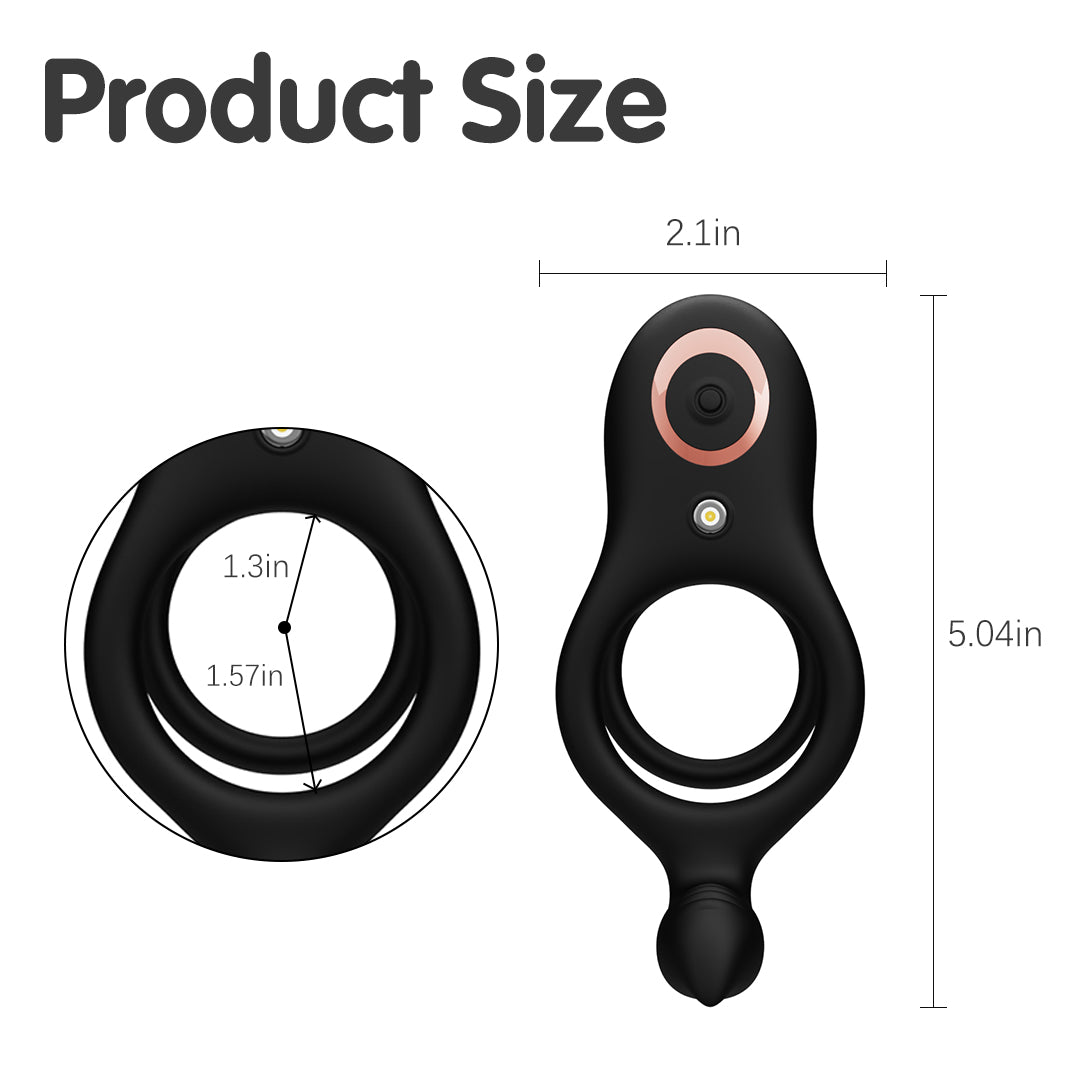 Apex 3-in-1 Vibrating Cock Ring