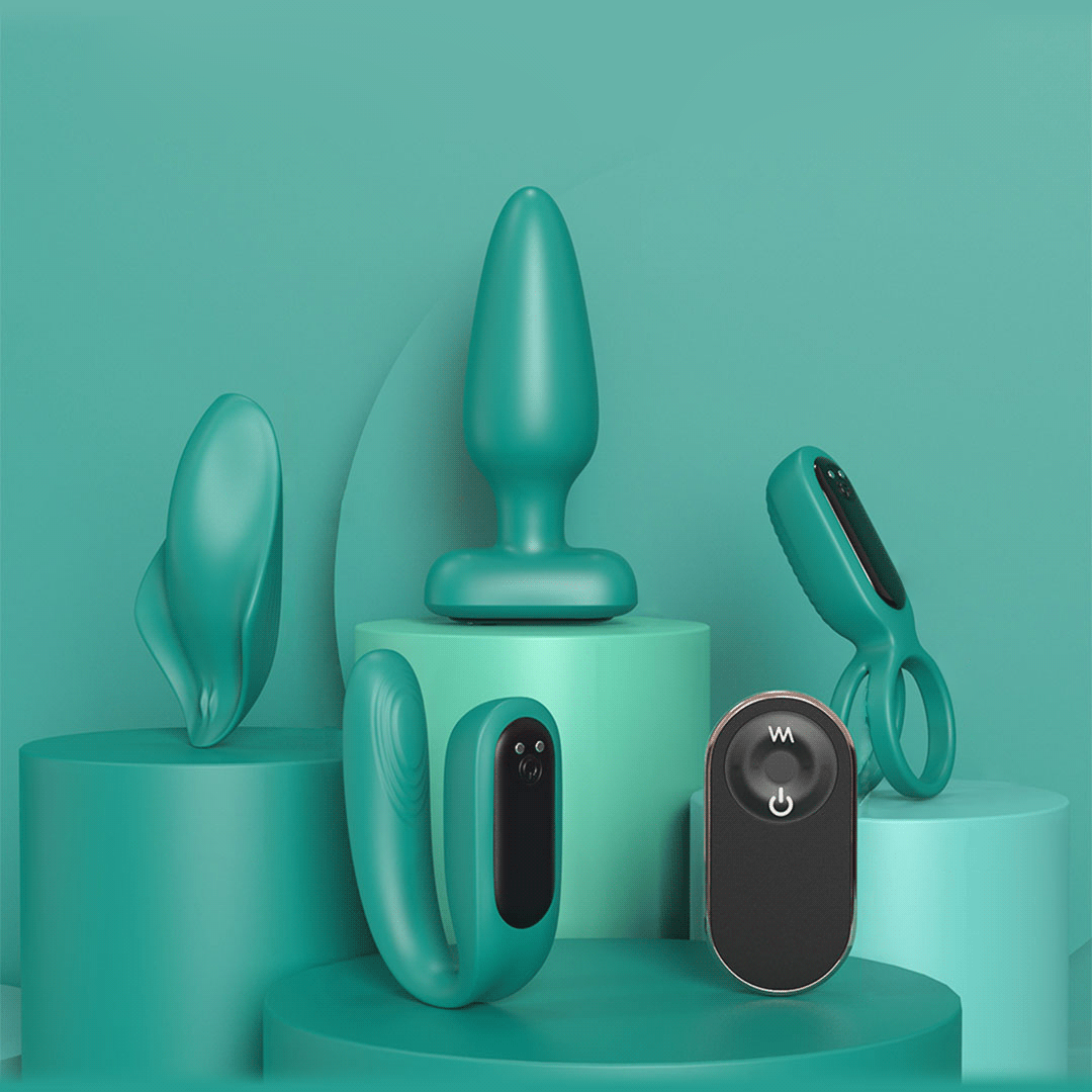 The Love Kit Remote Control Couple's Sex Toy Kit (5 Piece)