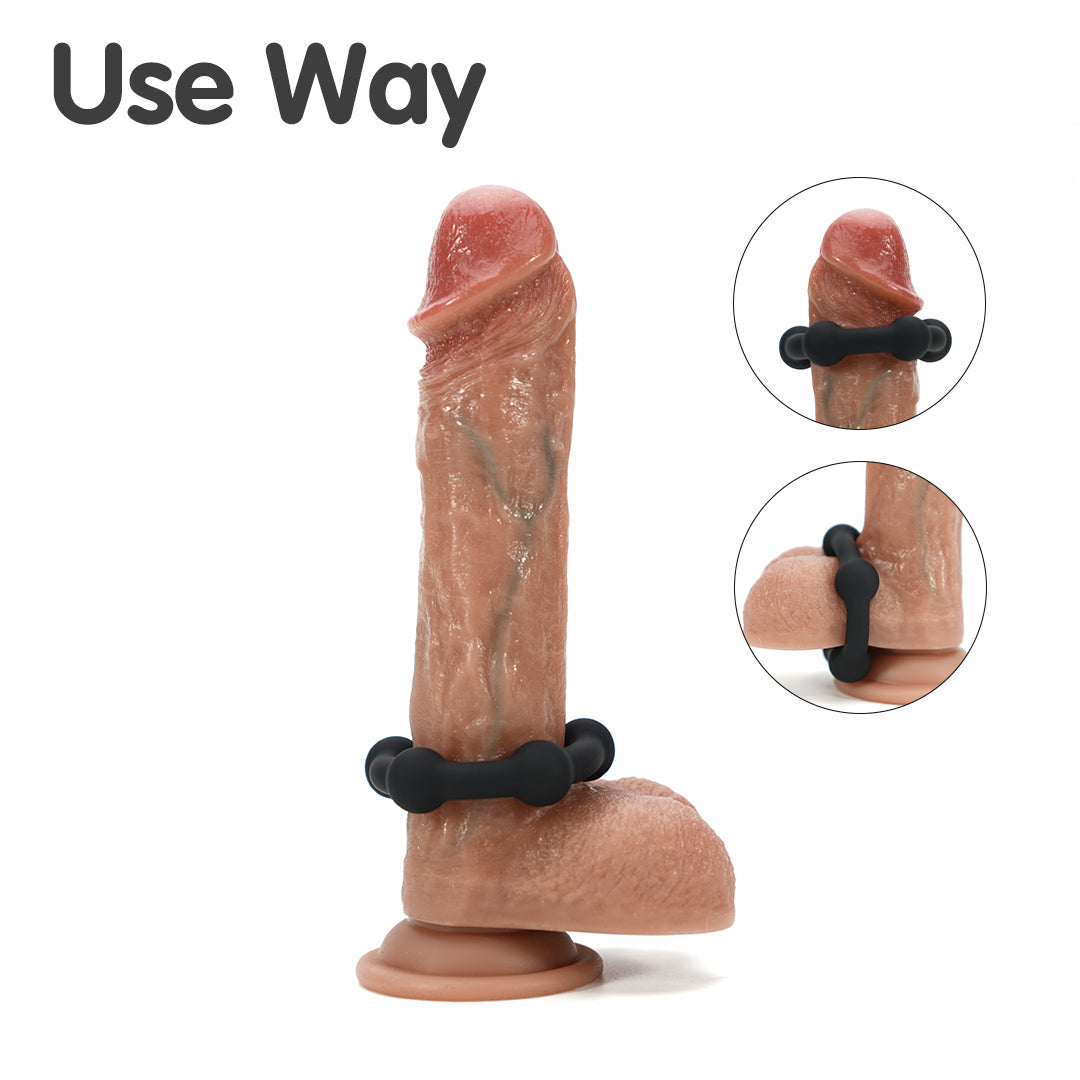 Quin Beads Silicone Ball Cock Ring