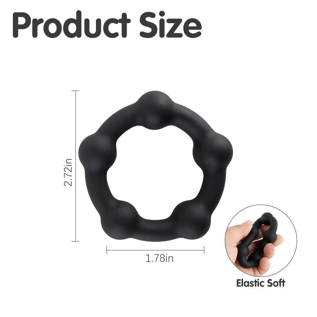 Quin Beads Silicone Ball Cock Ring