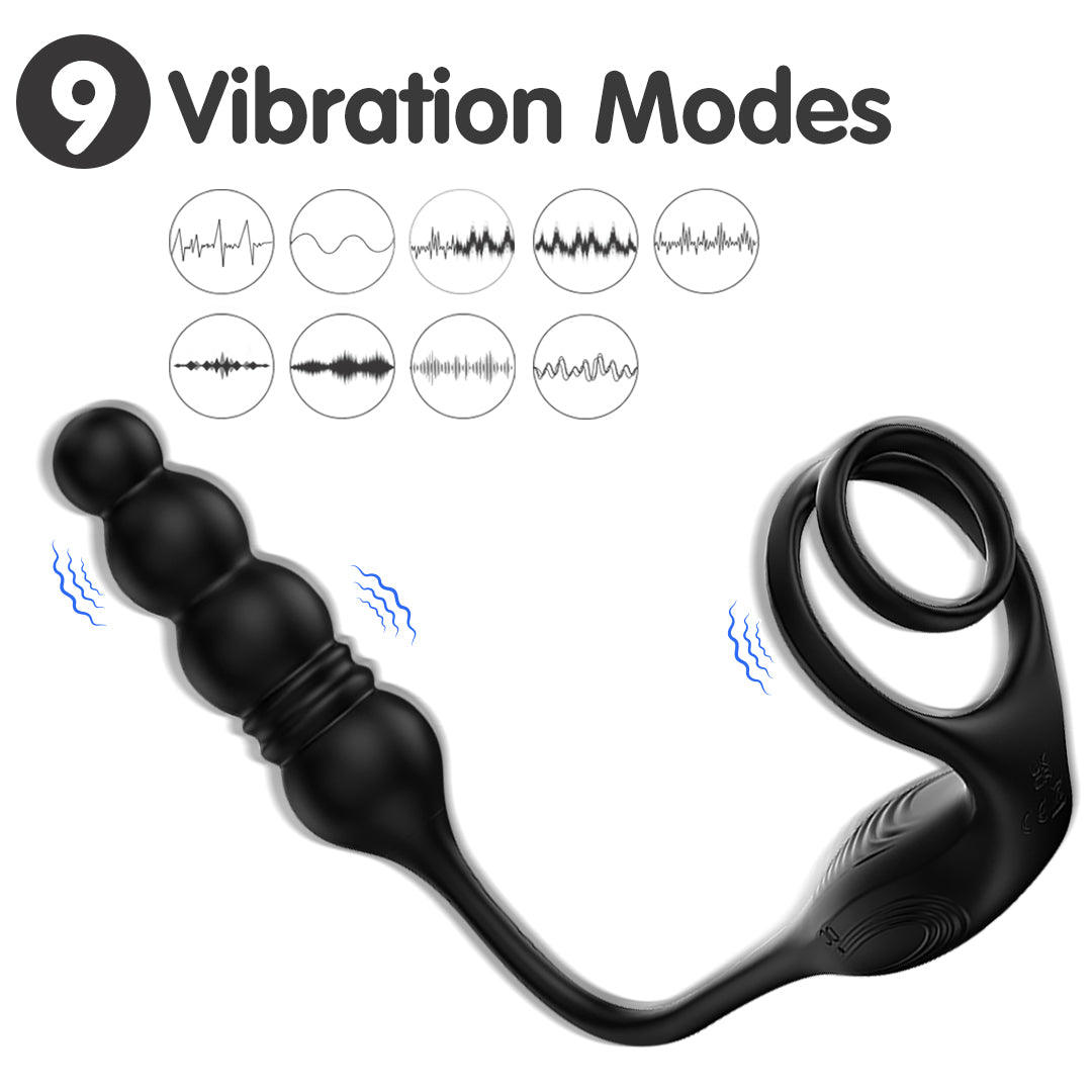 PulseHook Remote Control Thrusting Prostate Massager Cock Rings Vibrator