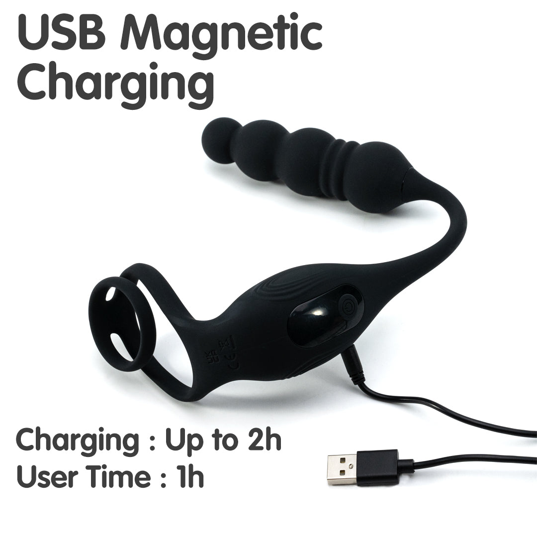 PulseHook Remote Control Thrusting Prostate Massager Cock Rings Vibrator