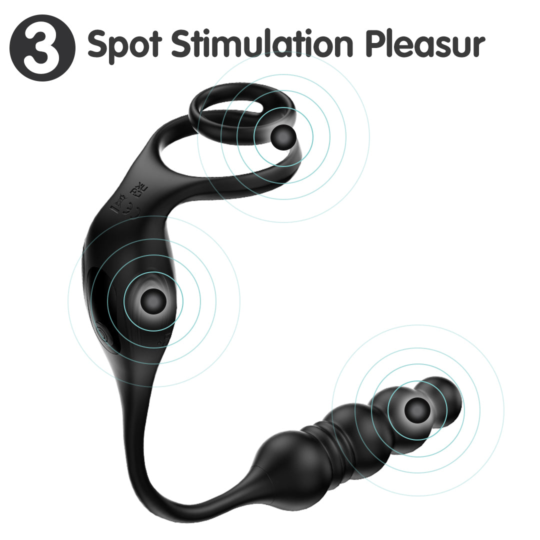 PulseHook Remote Control Thrusting Prostate Massager Cock Rings Vibrator