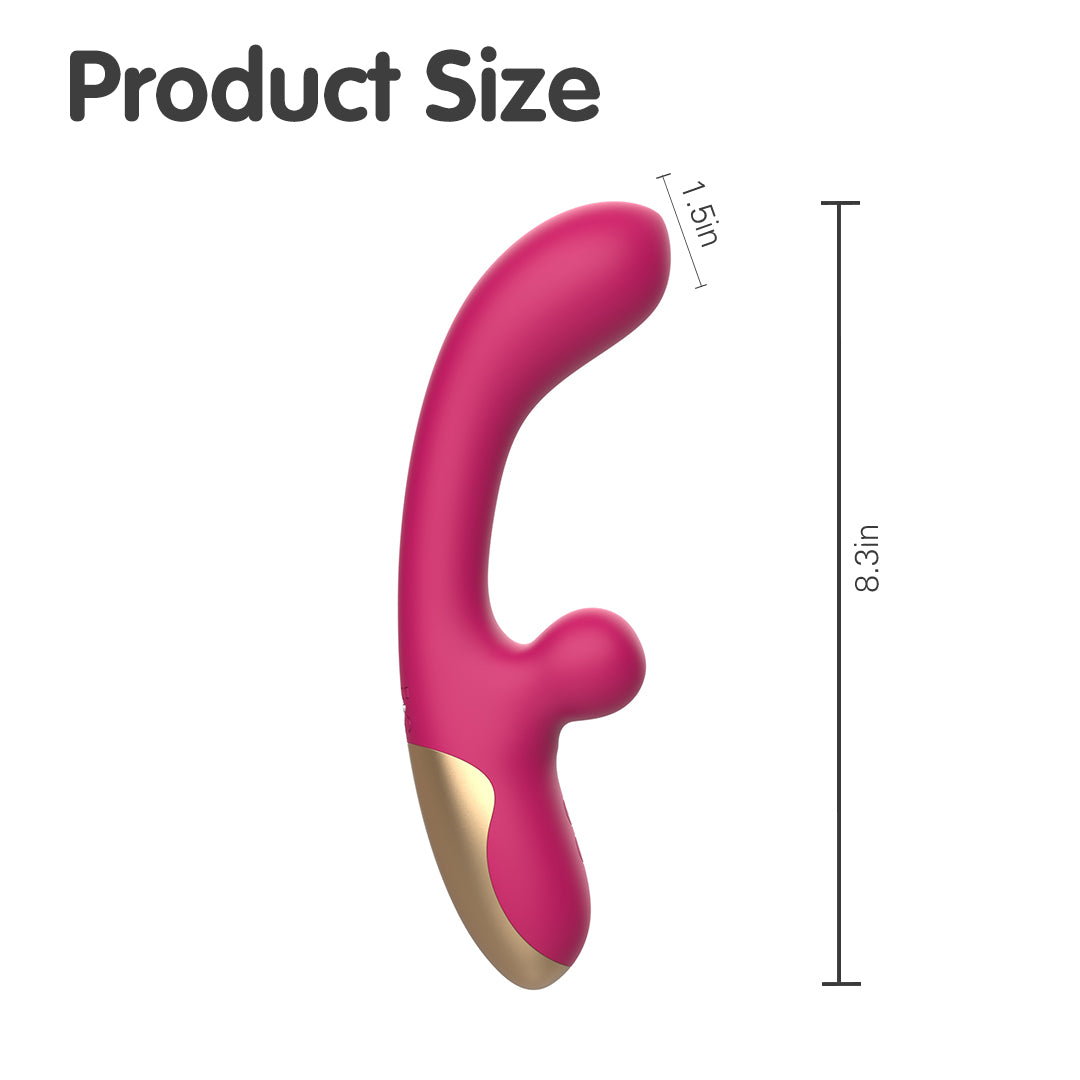 Whale-p Rabbit Vibrator Product Size: 8.3in x 1.5in