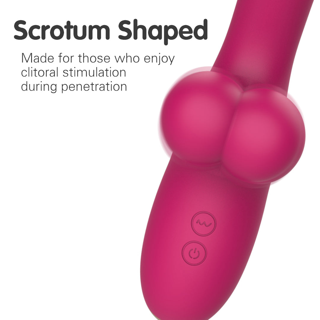 Scrotum Shaped Dual Rabbit Vibrator for Clitoral Stimulation