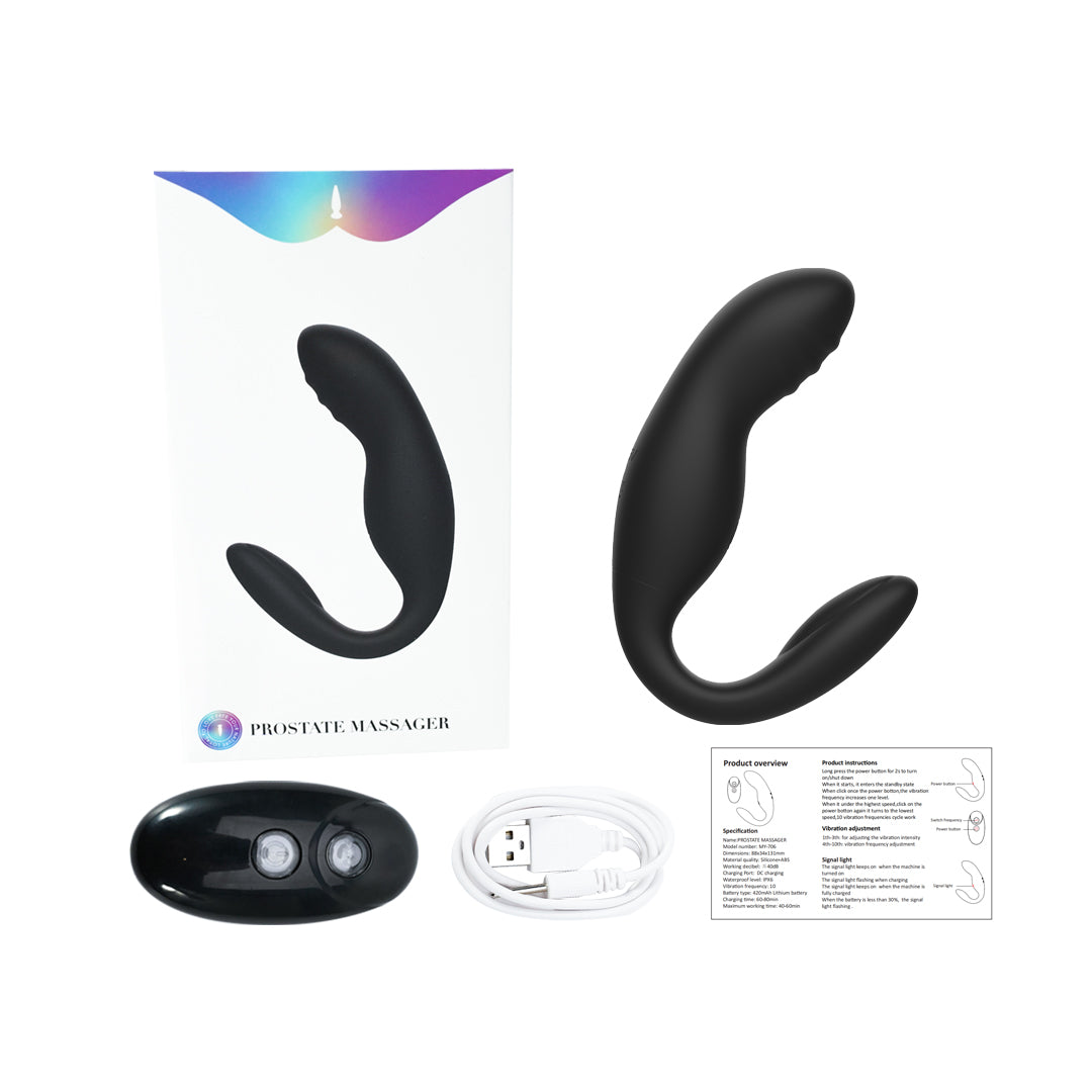 VitaCore Prostate Massager product packaging and accessories