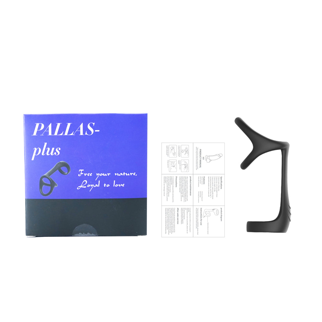 Pallas-plus cock ring product, black silicone material