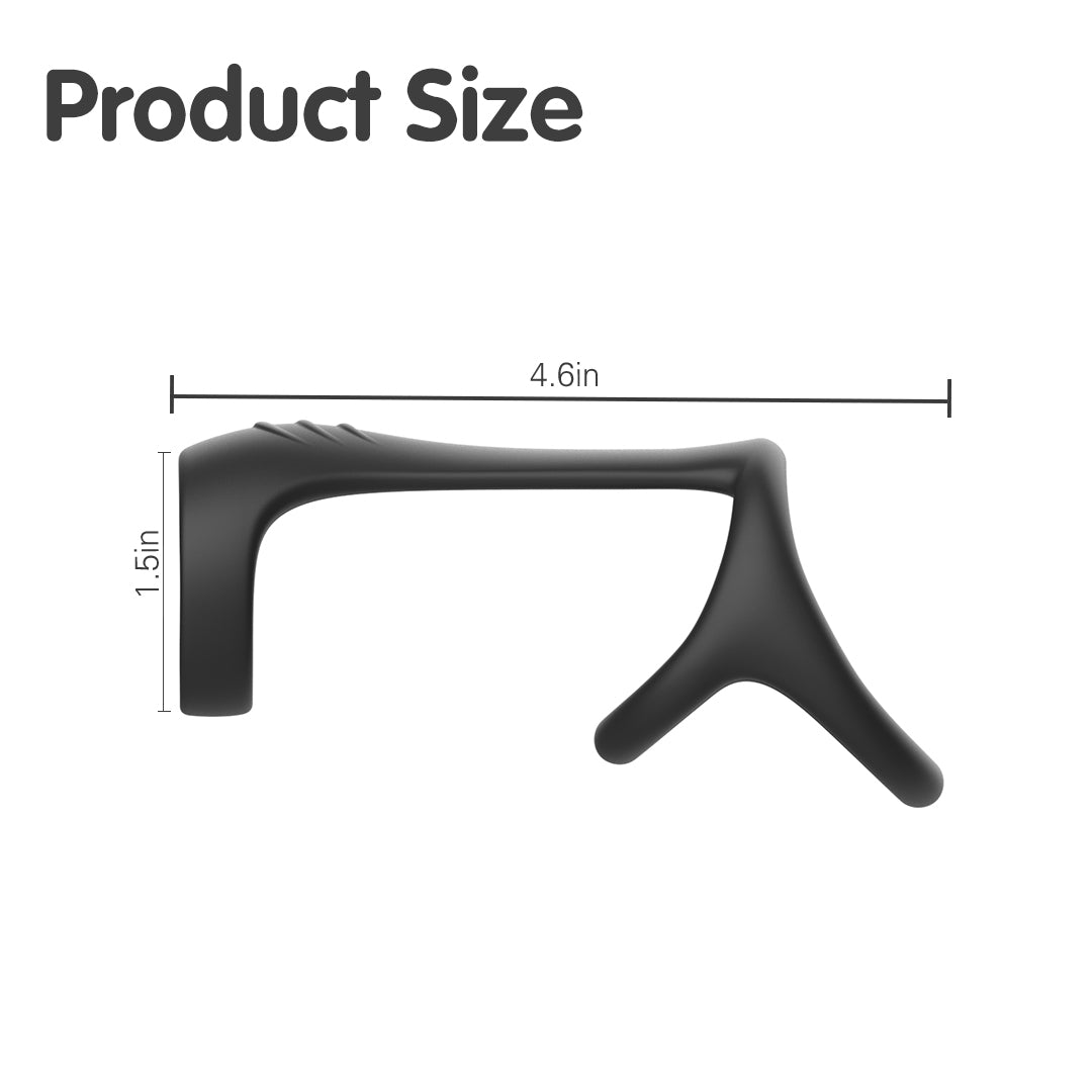 BlissCircle Black Silicone Penis Ring Product Size