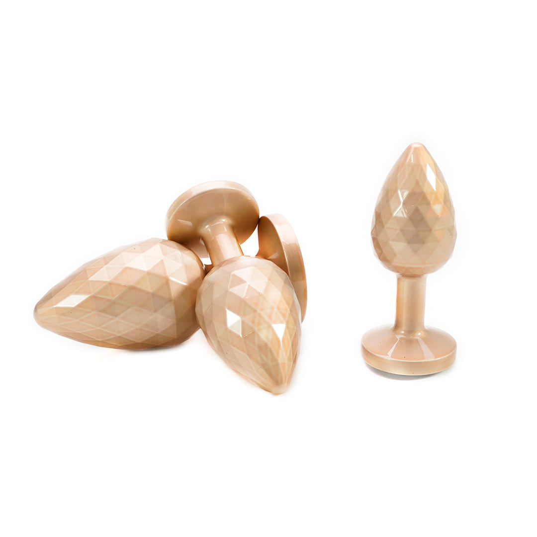 Gold metal butt plug set
