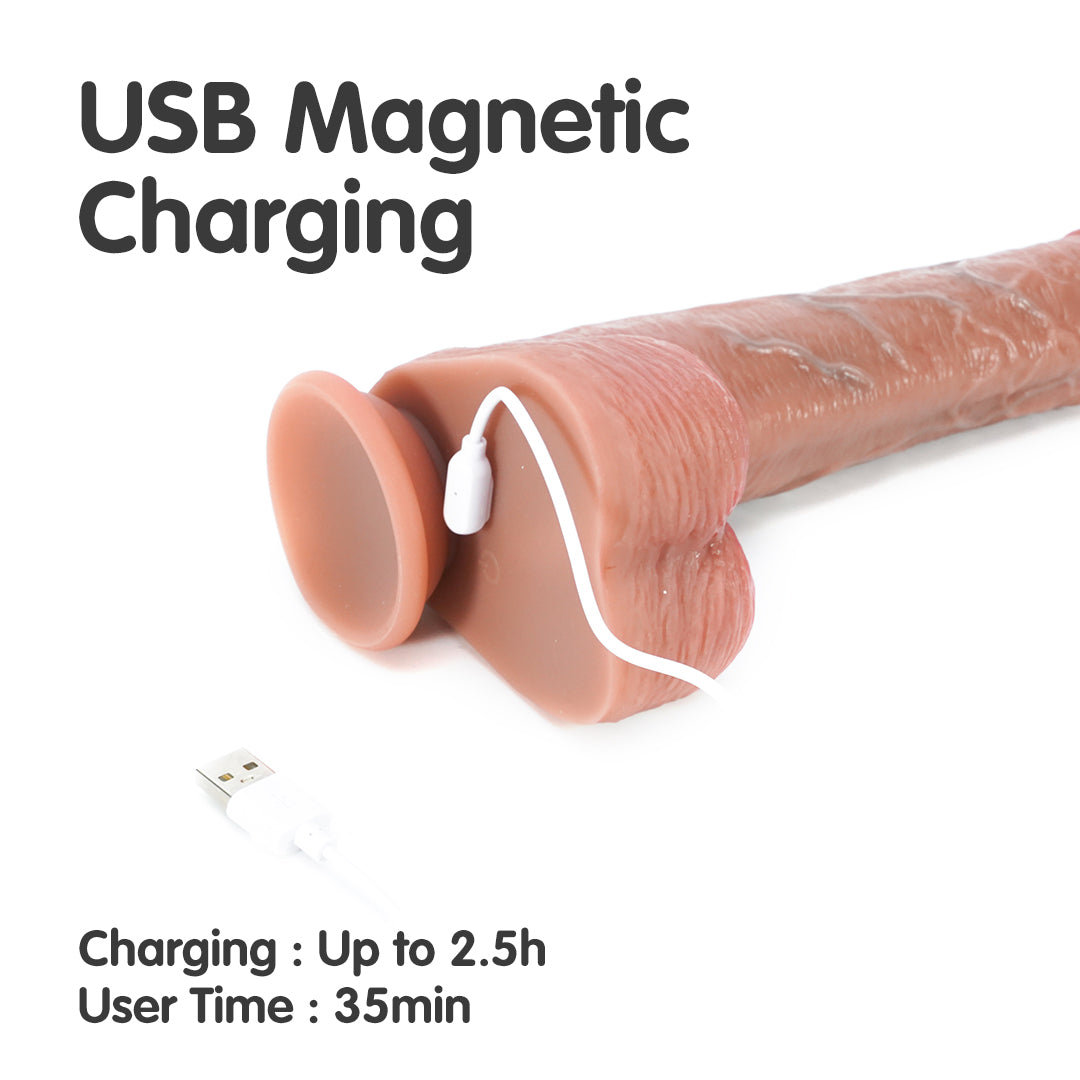 USB Magnetic Charging Dildo, 2.5h Charging Time