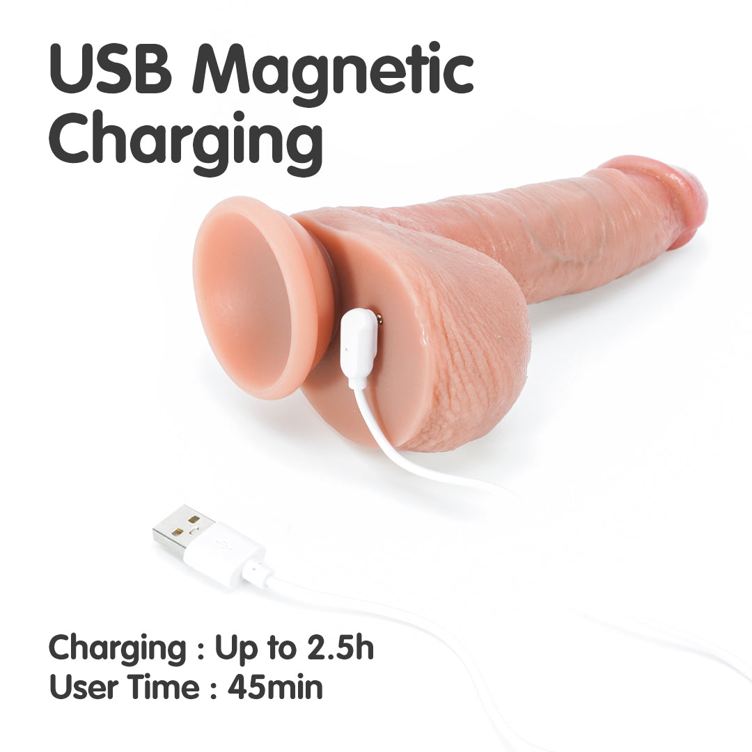 Eclipse Sensation Dildo Vibrator USB Magnetic Charging