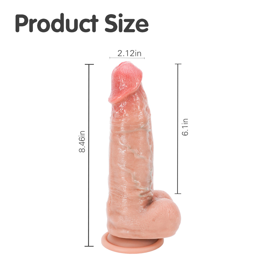 Aurora Dildo Product Size: 8.46 inch, Suction Cup Dildo