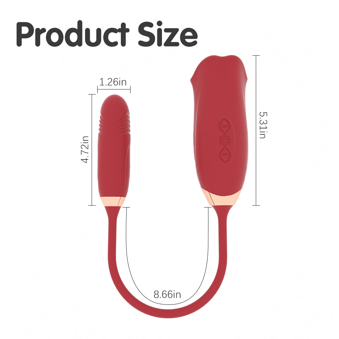 Vibrador lingual 2 en 1 Lip Tease