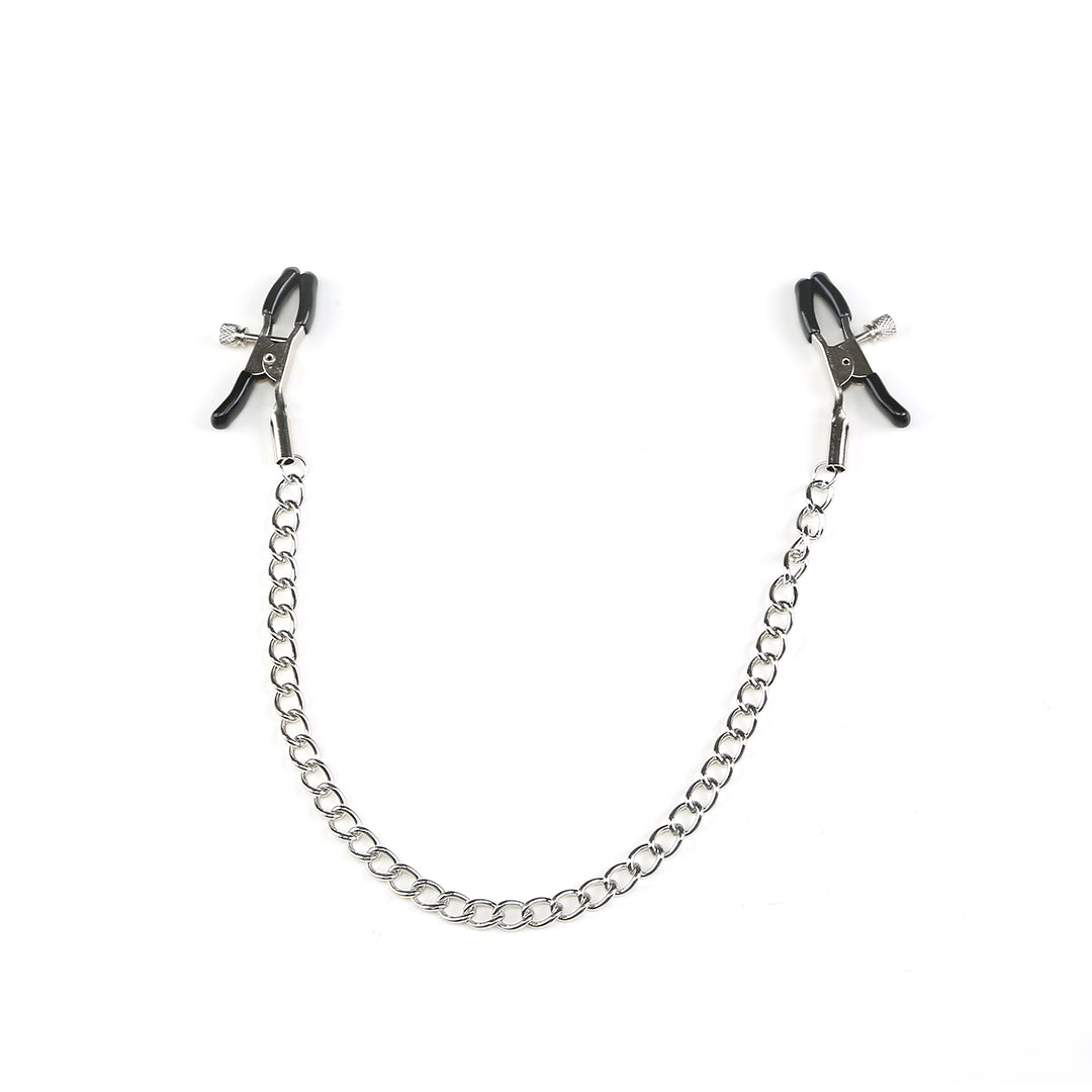 Nipple clamps with chain, pleasure accessory