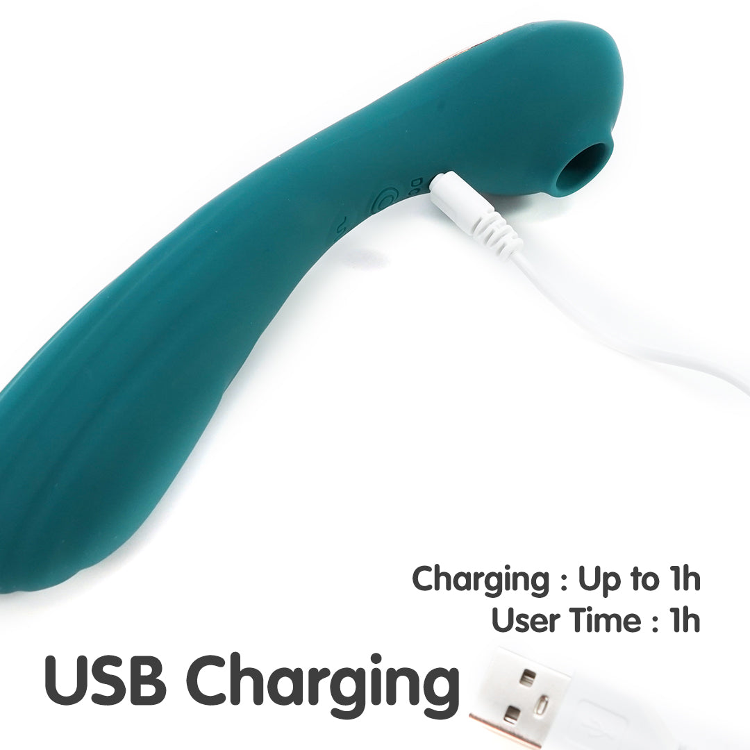 Bess clitoral stimulator USB charging, 1-hour use time.