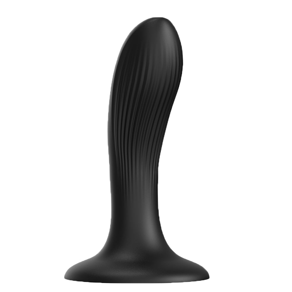 Black silicone Marlon Suction Cup Dildo with textured shaft