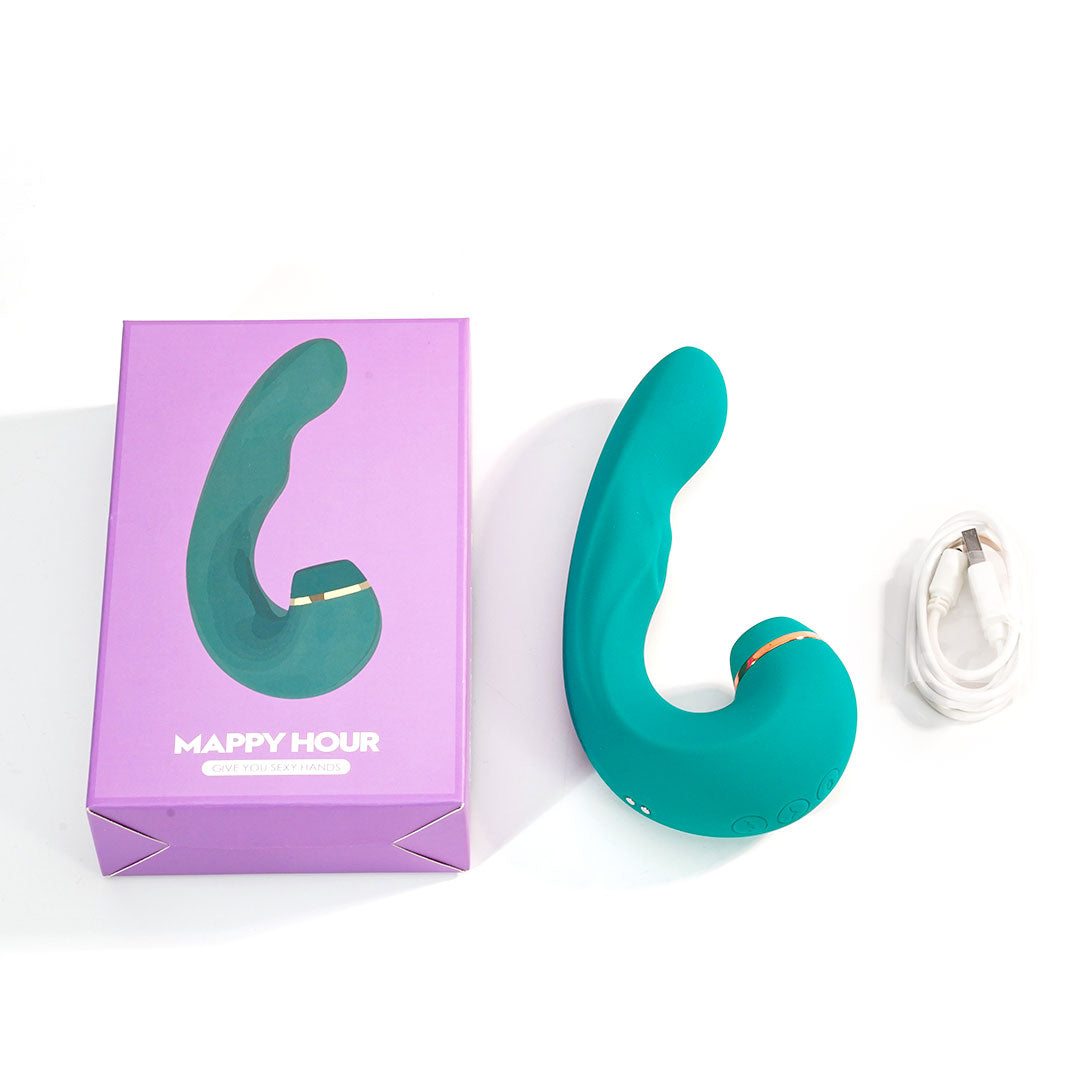 Mappy Hour Teal Vibrator and Packaging