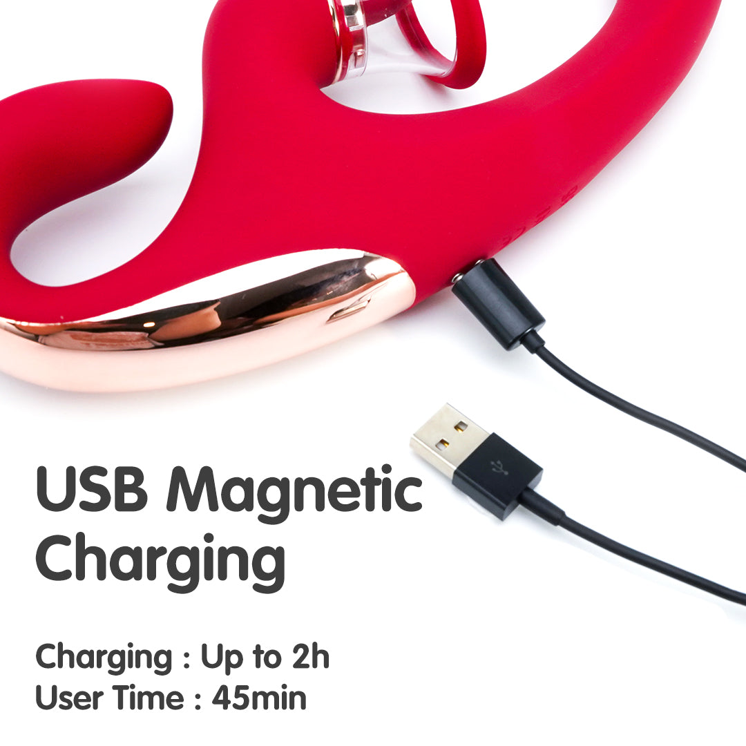 Sandra 3-in-1 Vibrator: USB Magnetic Charging