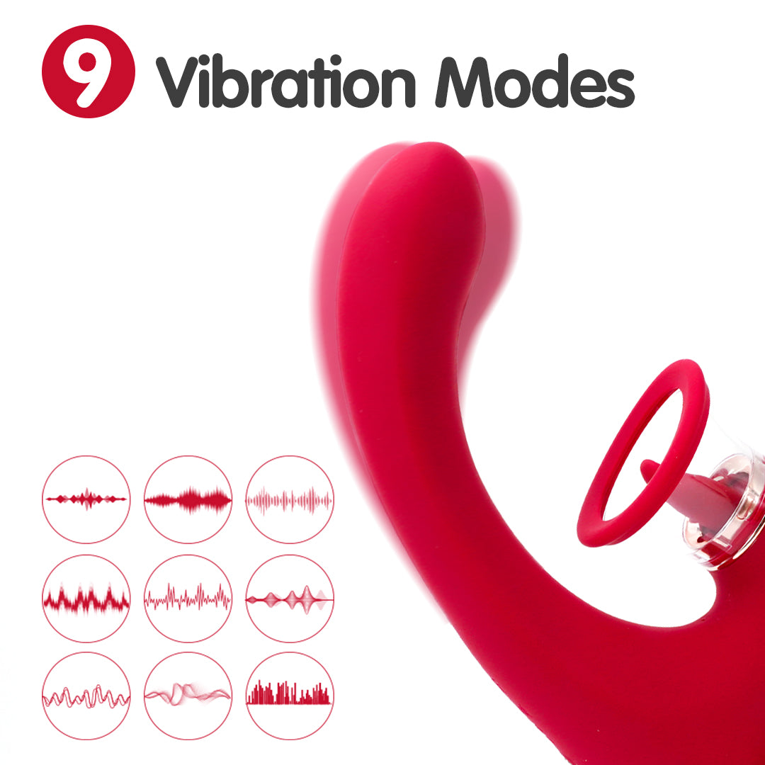 Sandra 3-in-1 Rabbit Vibrator: 9 Vibration Modes