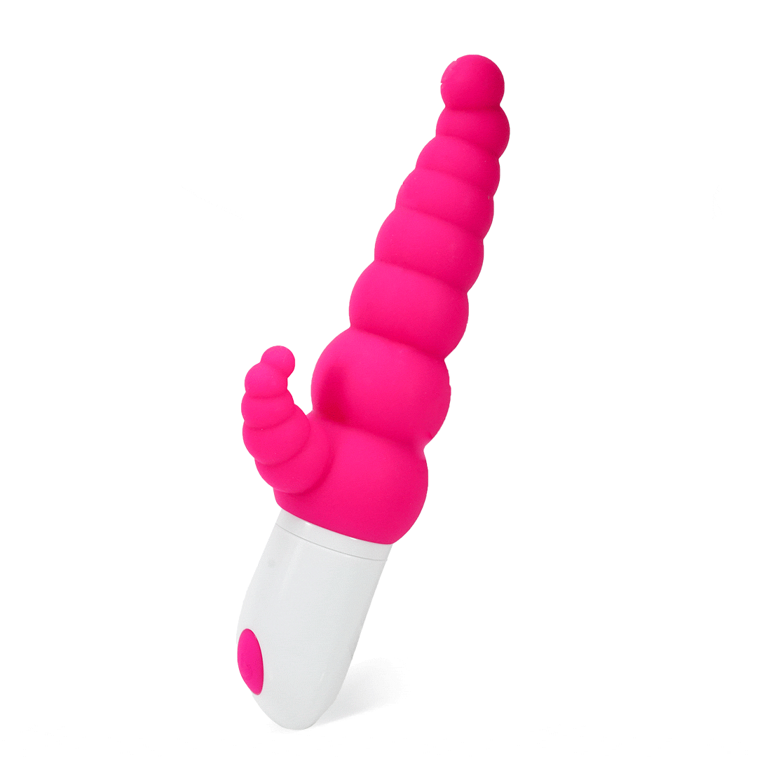 Sparta 8 Rabbit Vibrator - Pink and white design