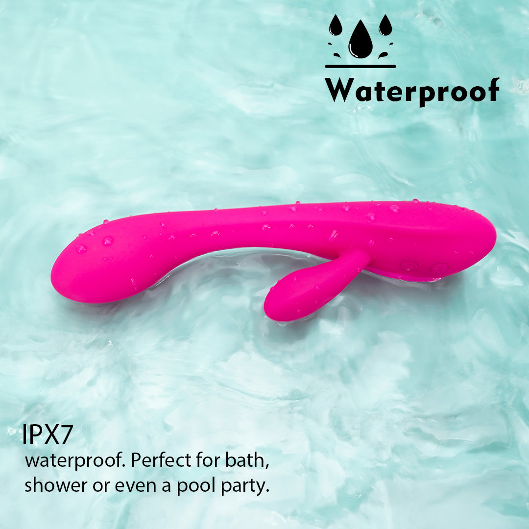 Waterproof Vibe Boom Rabbit Vibrator in water for bath use