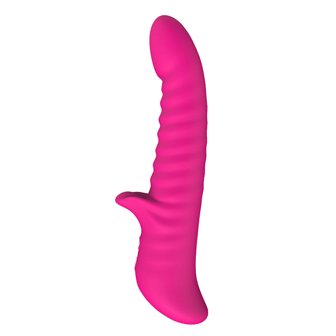 Pink silicone clitoral stimulator vibrator
