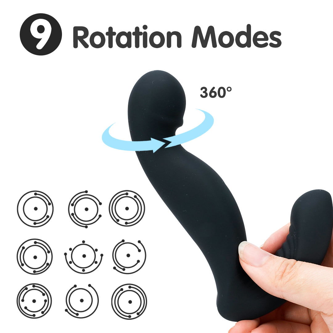 Prostate massager with 9 rotating modes