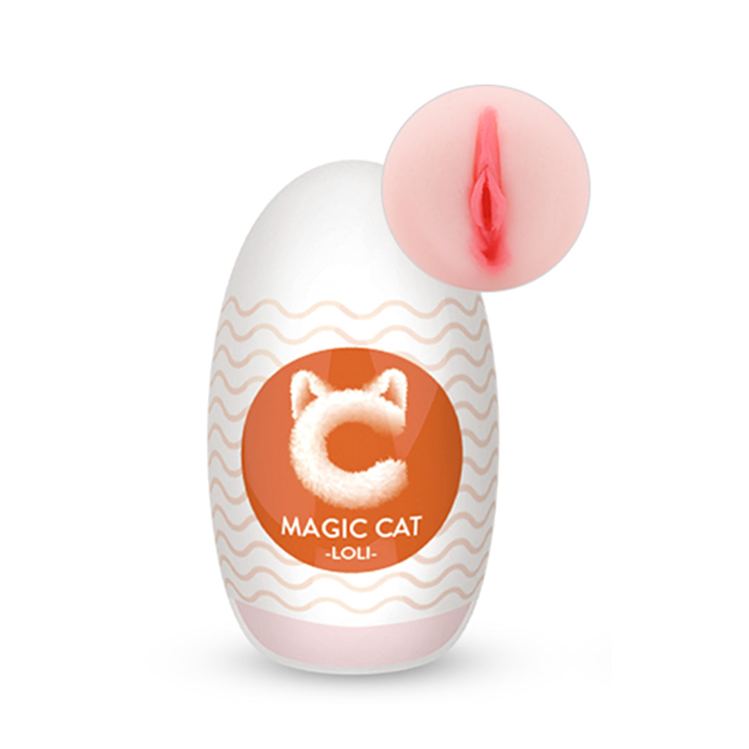 Magic Cat Textured Male Masturbator - Orange