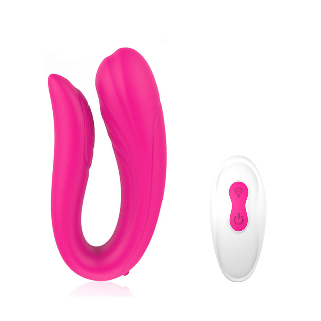 Pink couples vibrator with remote
