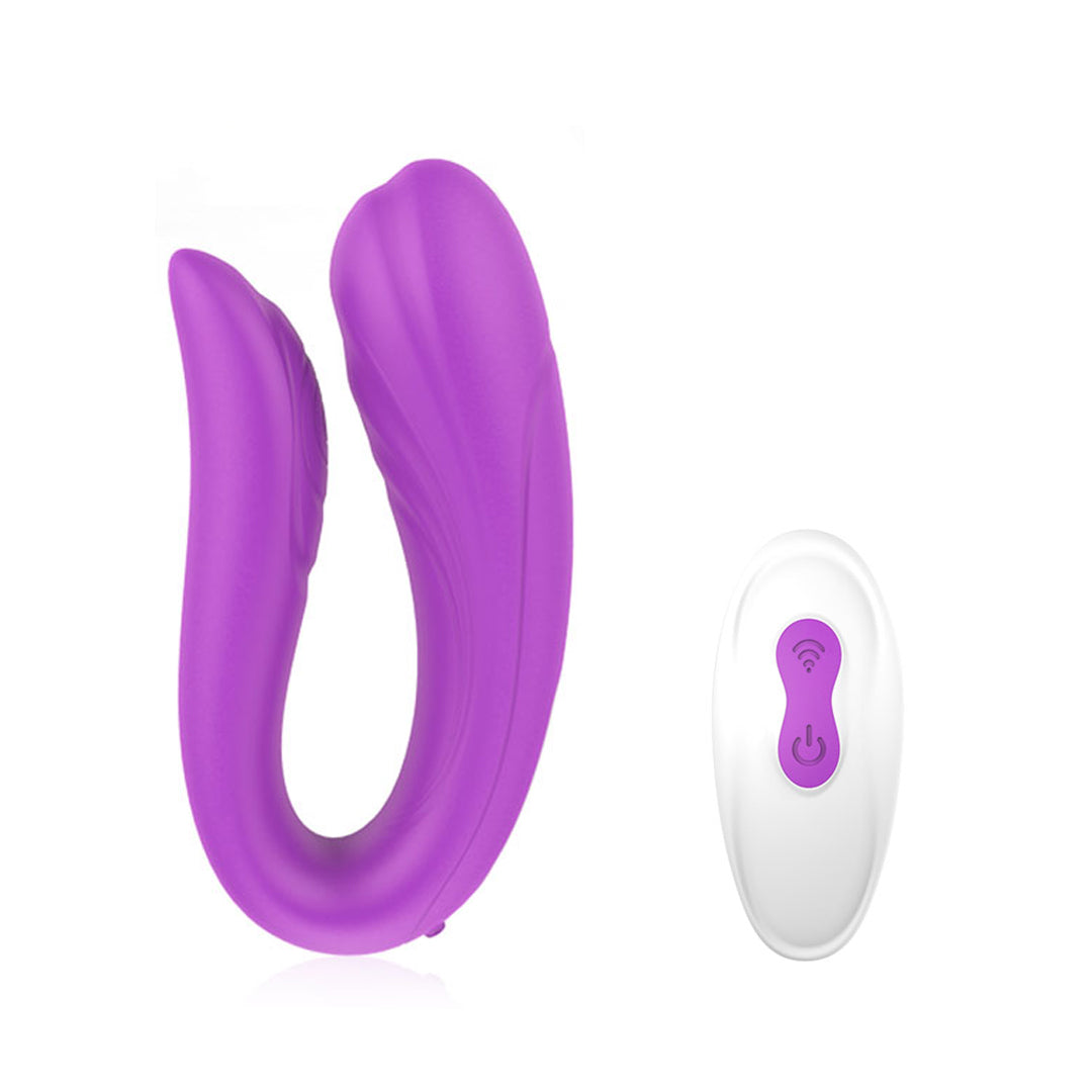 Purple Mermaid Pink Couples Vibrator with Remote