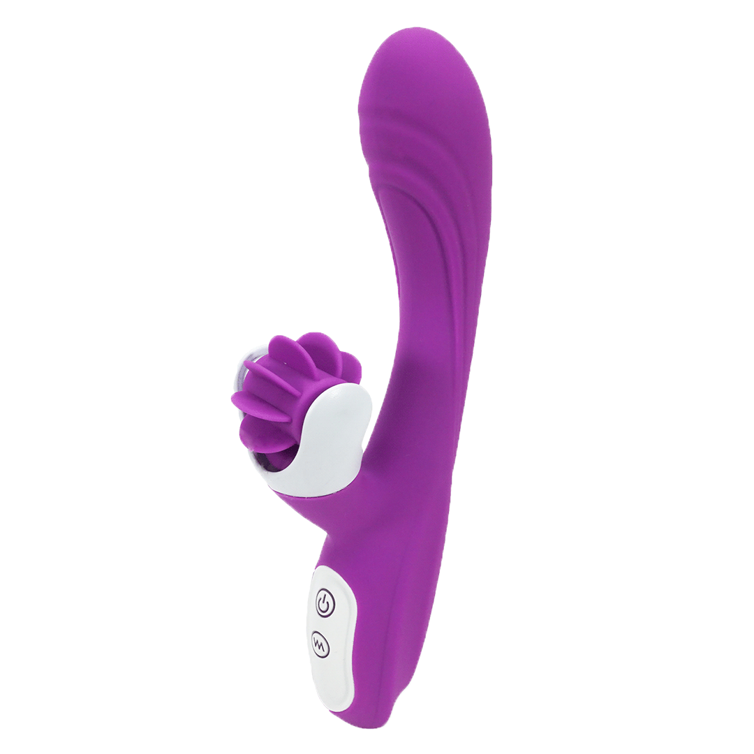 Purple rechargeable rotating rabbit vibrator