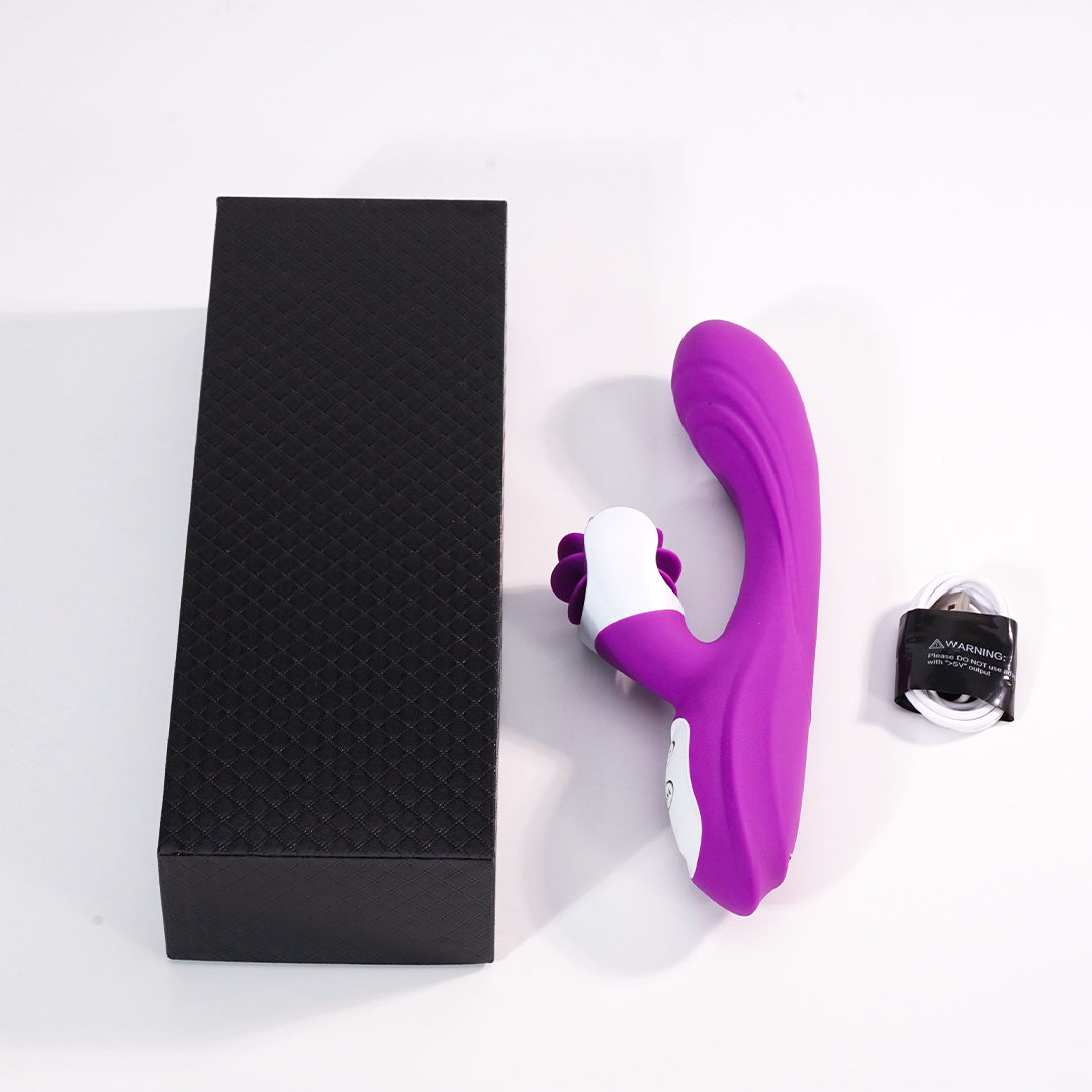 Sensation Rabbit Vibrator with package and charging cable