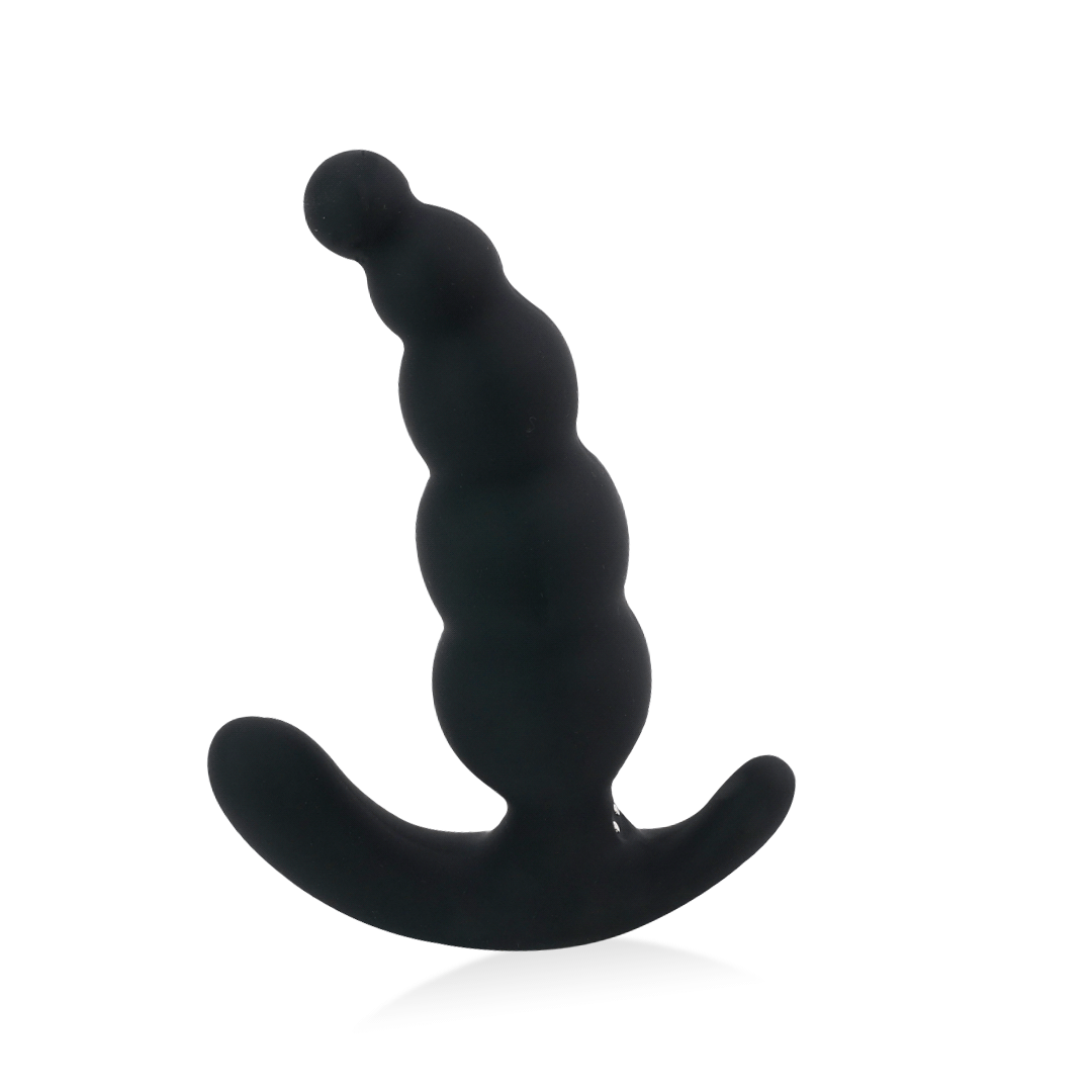Black silicone prostate vibrator for enhanced orgasm