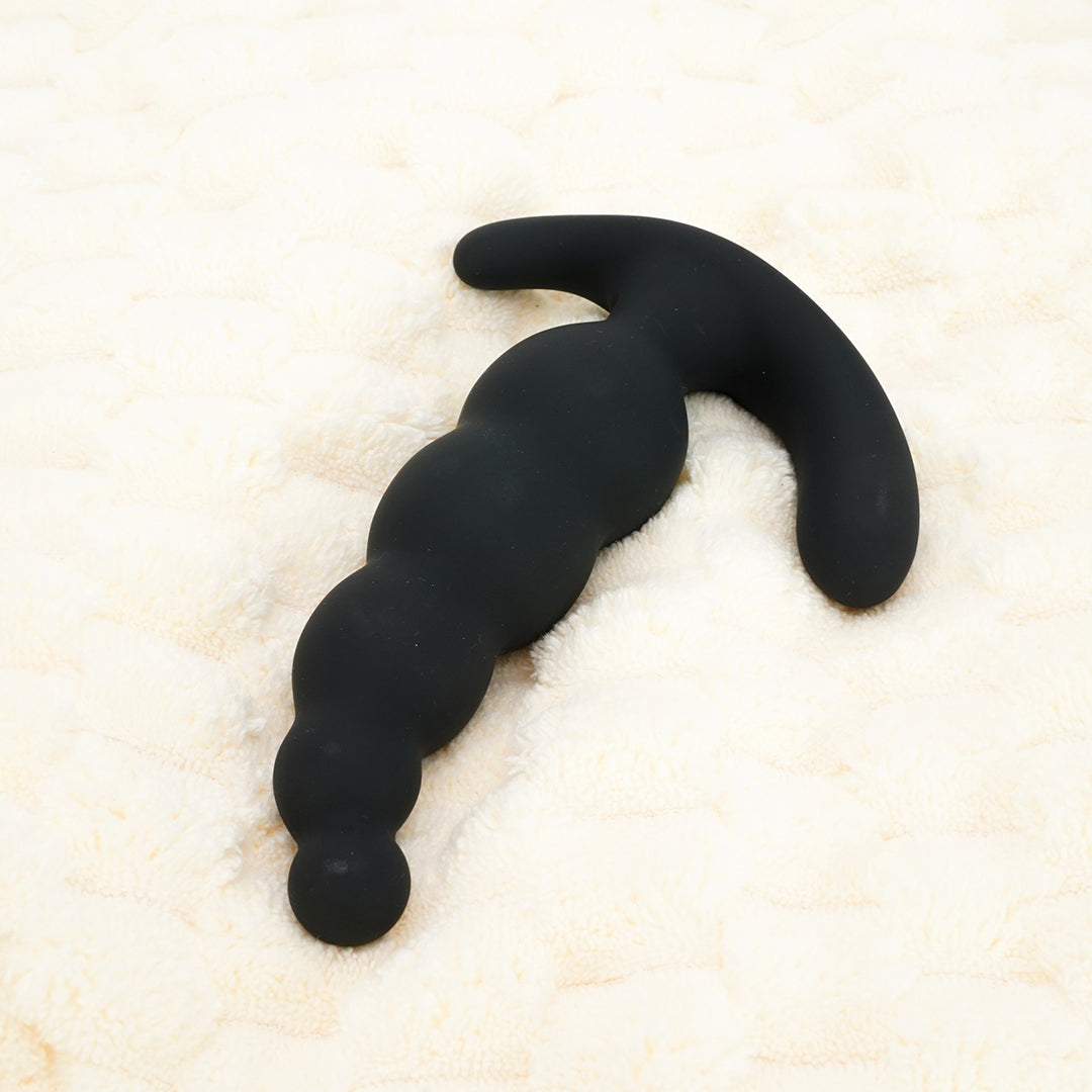 Black prostate vibrator with contoured design