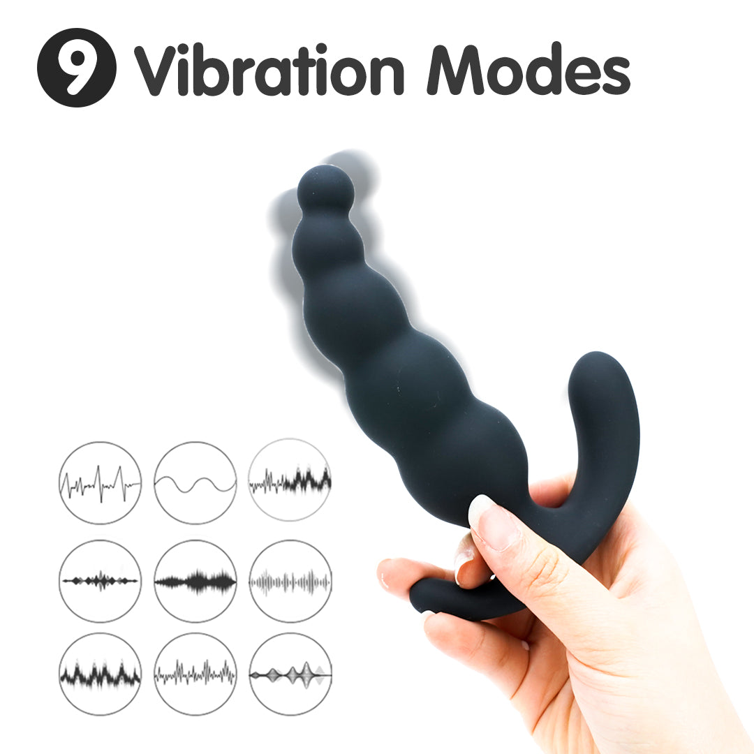 Dipper prostate vibrator with 9 vibration modes for enhanced pleasure