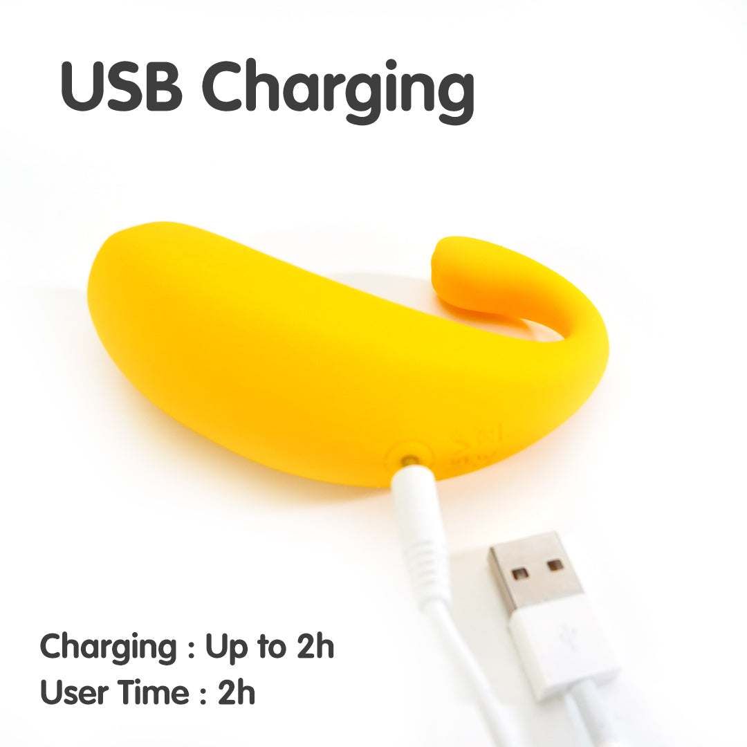 Banana vibrator USB charging, 2 hours of use