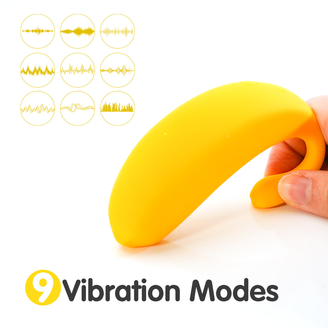 Banana vibrator with 9 vibration modes