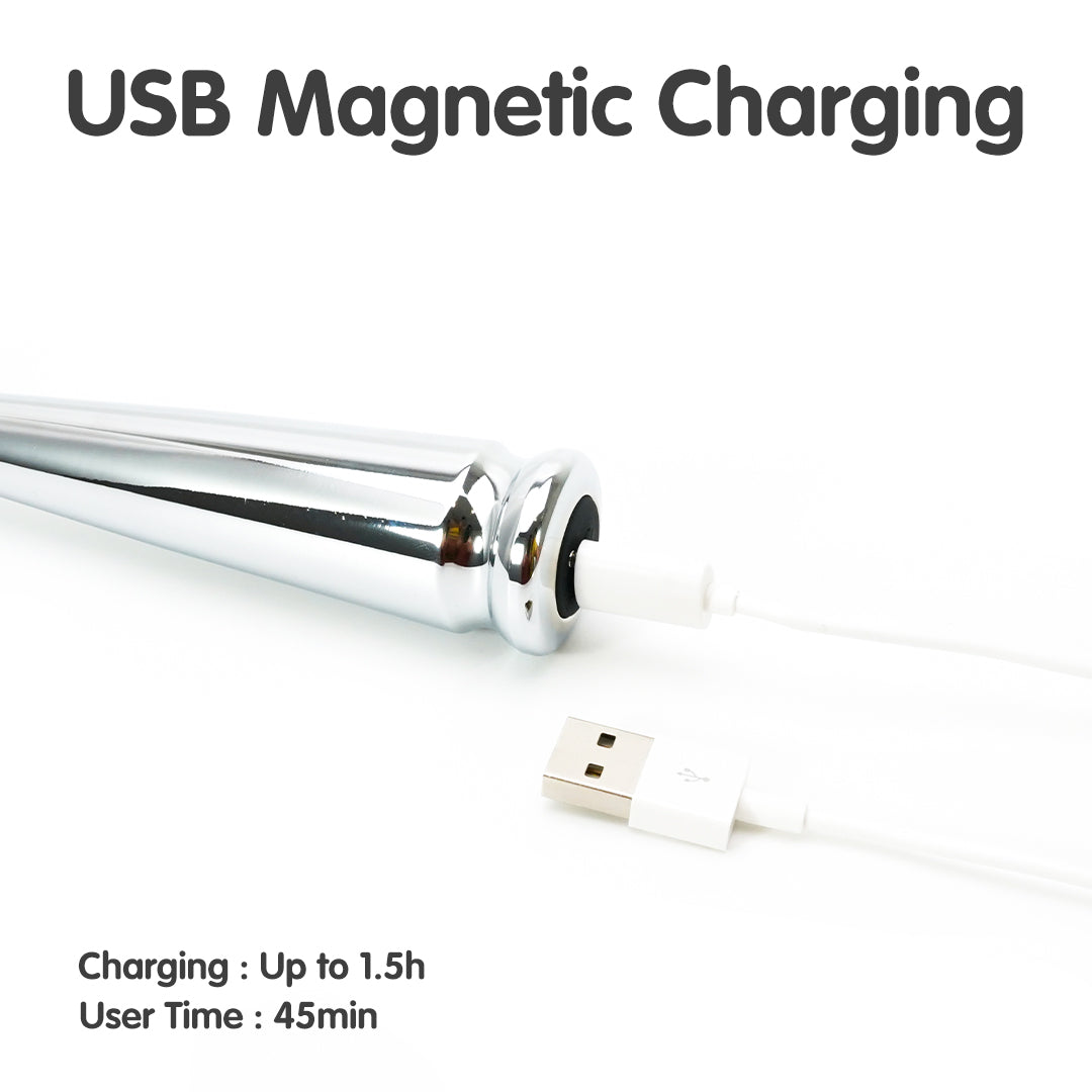 Dipsy Deluxe vibrator with USB magnetic charging, 45min usage
