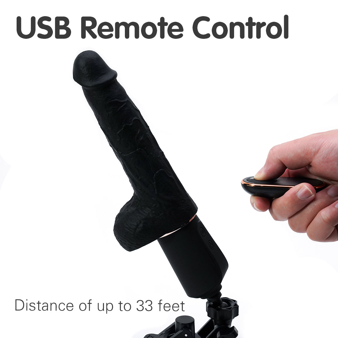 Remote control vibrating dildo with USB, up to 33 feet