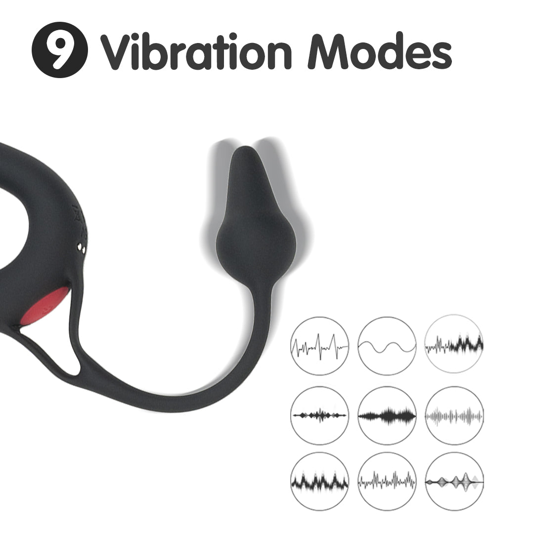 Nicole-RCT cock ring vibrator with 9 vibration modes