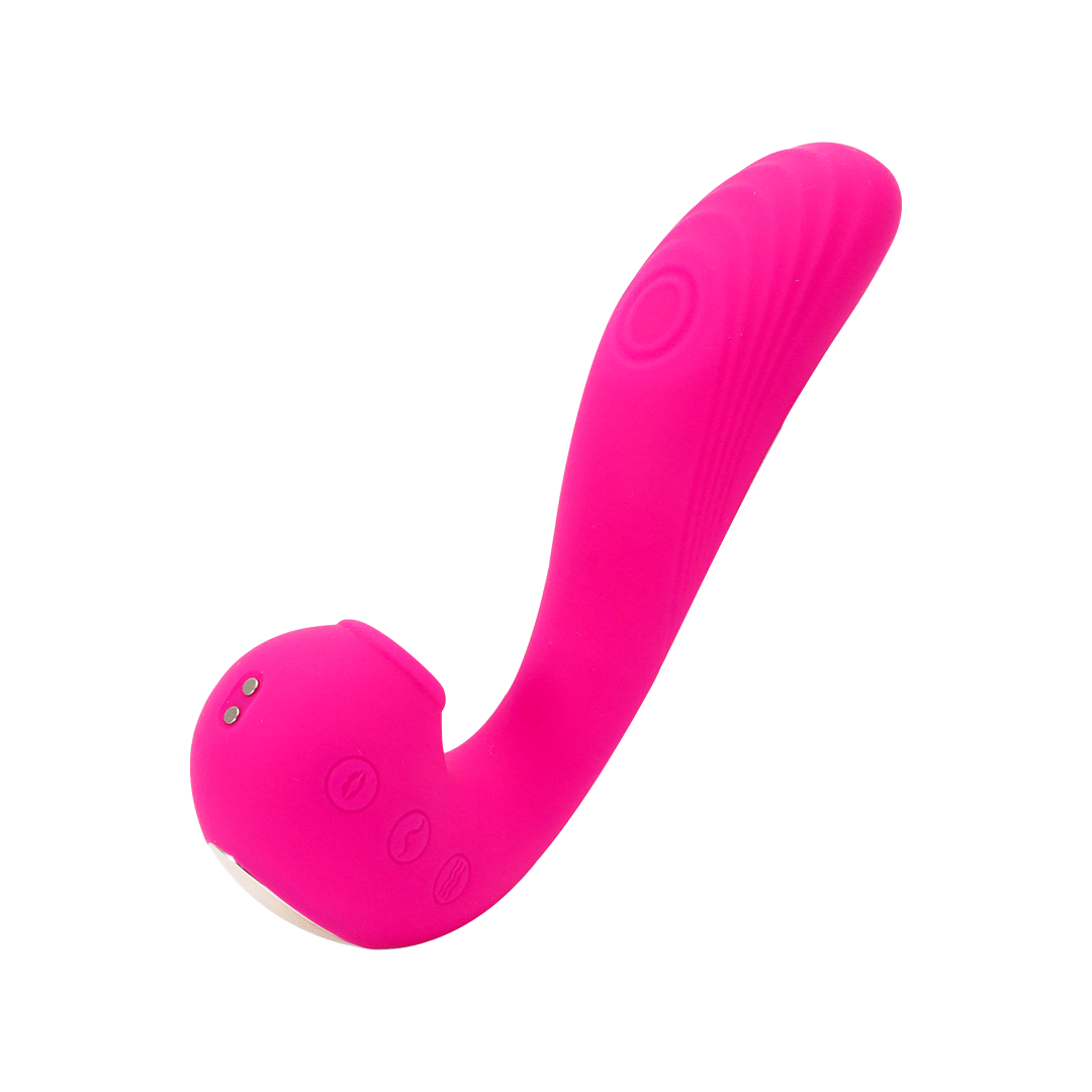 Pink Angel's Wings 3-in-1 Slap Suction Vibrator