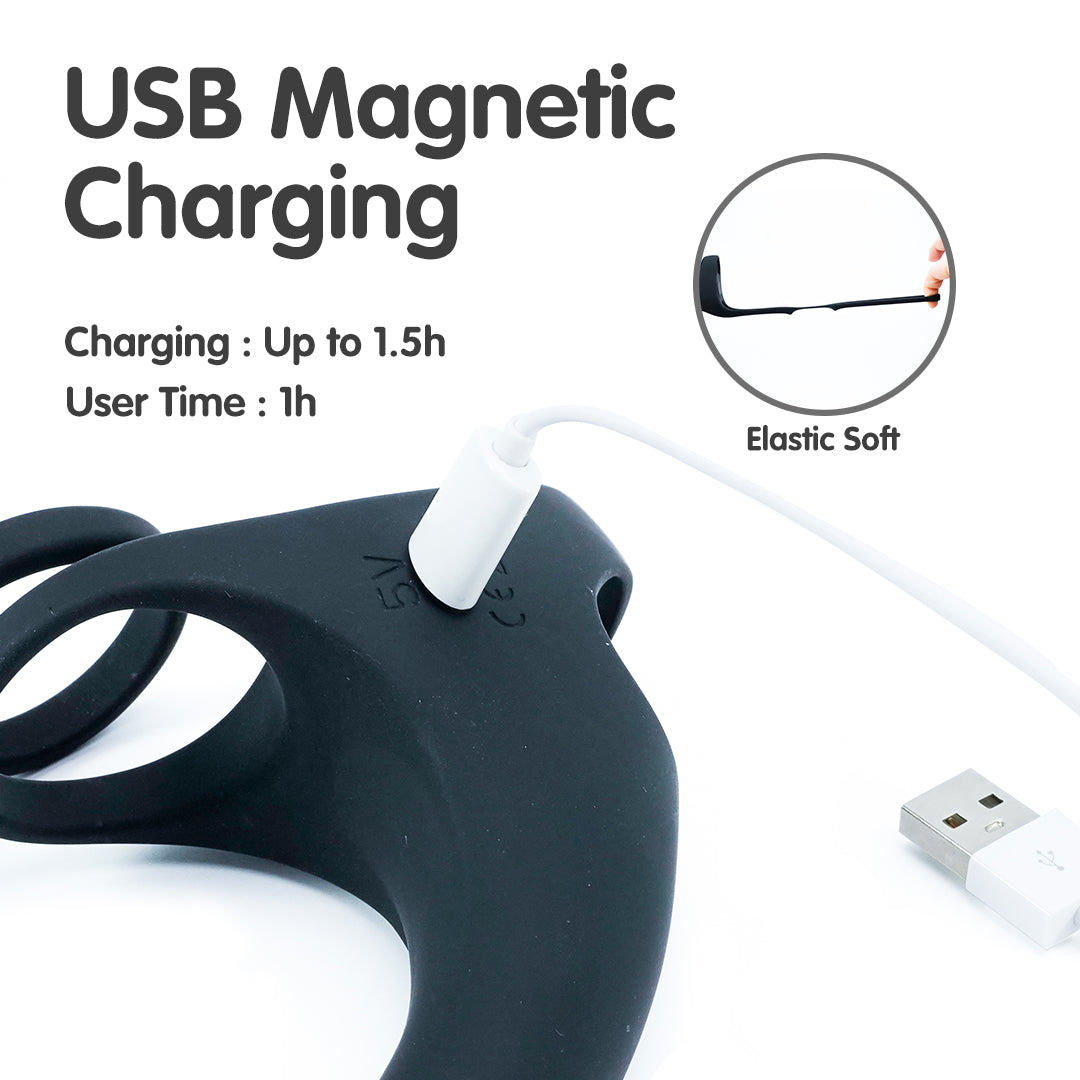 G-Finger Anal Massage Plug vibrator USB Magnetic Charging, 1.5h charging time