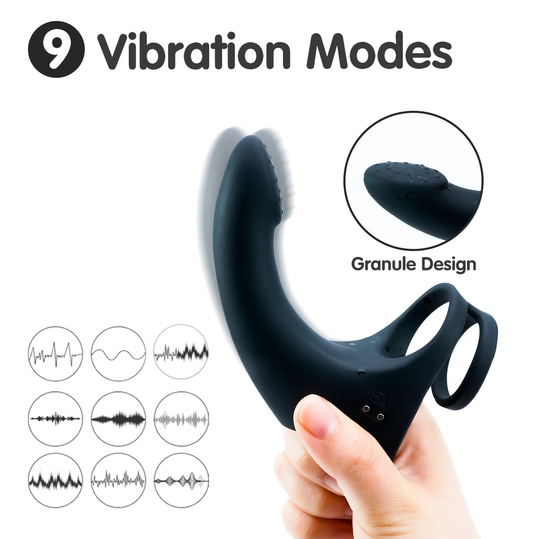 G-finger vibrator with 9 vibration modes and granular design