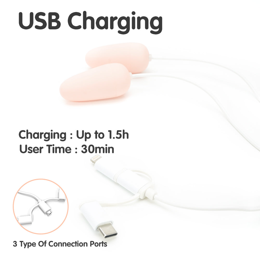 Pinecone Double Love Egg USB charging details