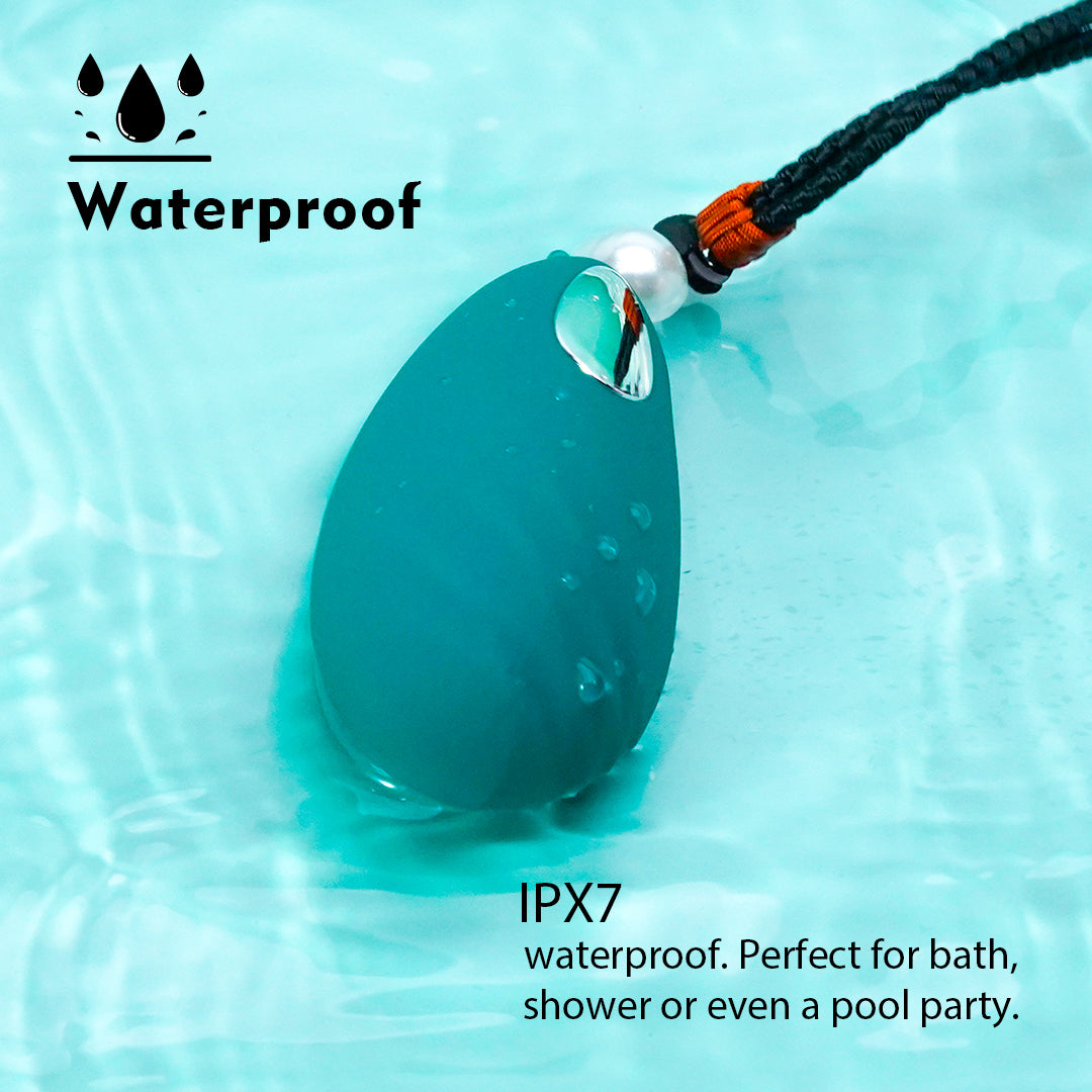 Waterproof teal love egg vibrator, perfect for bath and shower