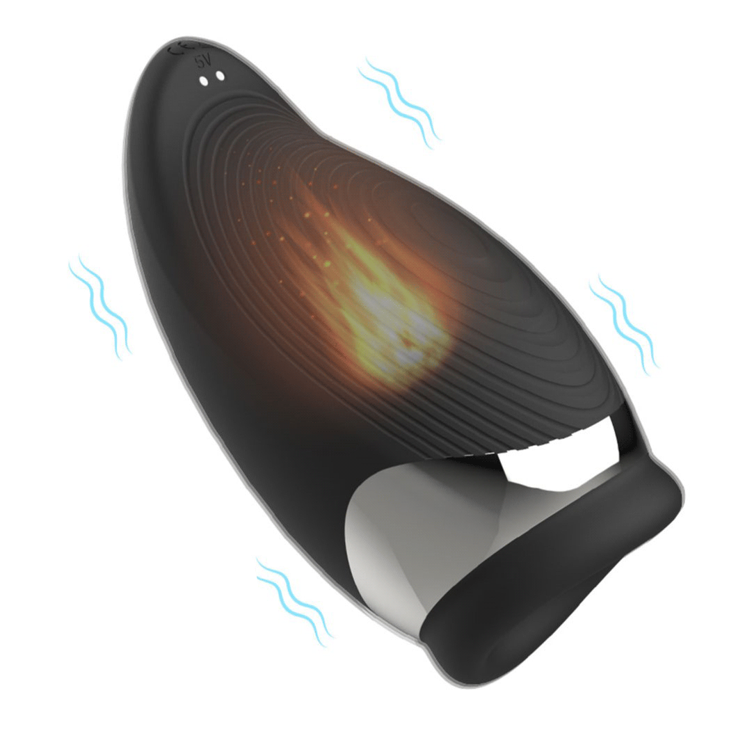 Hotrod Warming Vibrating Masturbator - Black main image 0