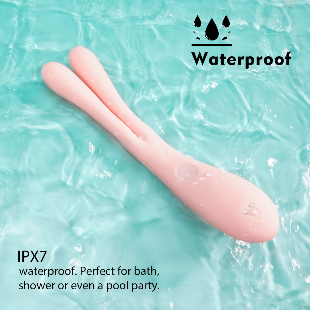 Waterproof pink rabbit vibrator for clitoral stimulation