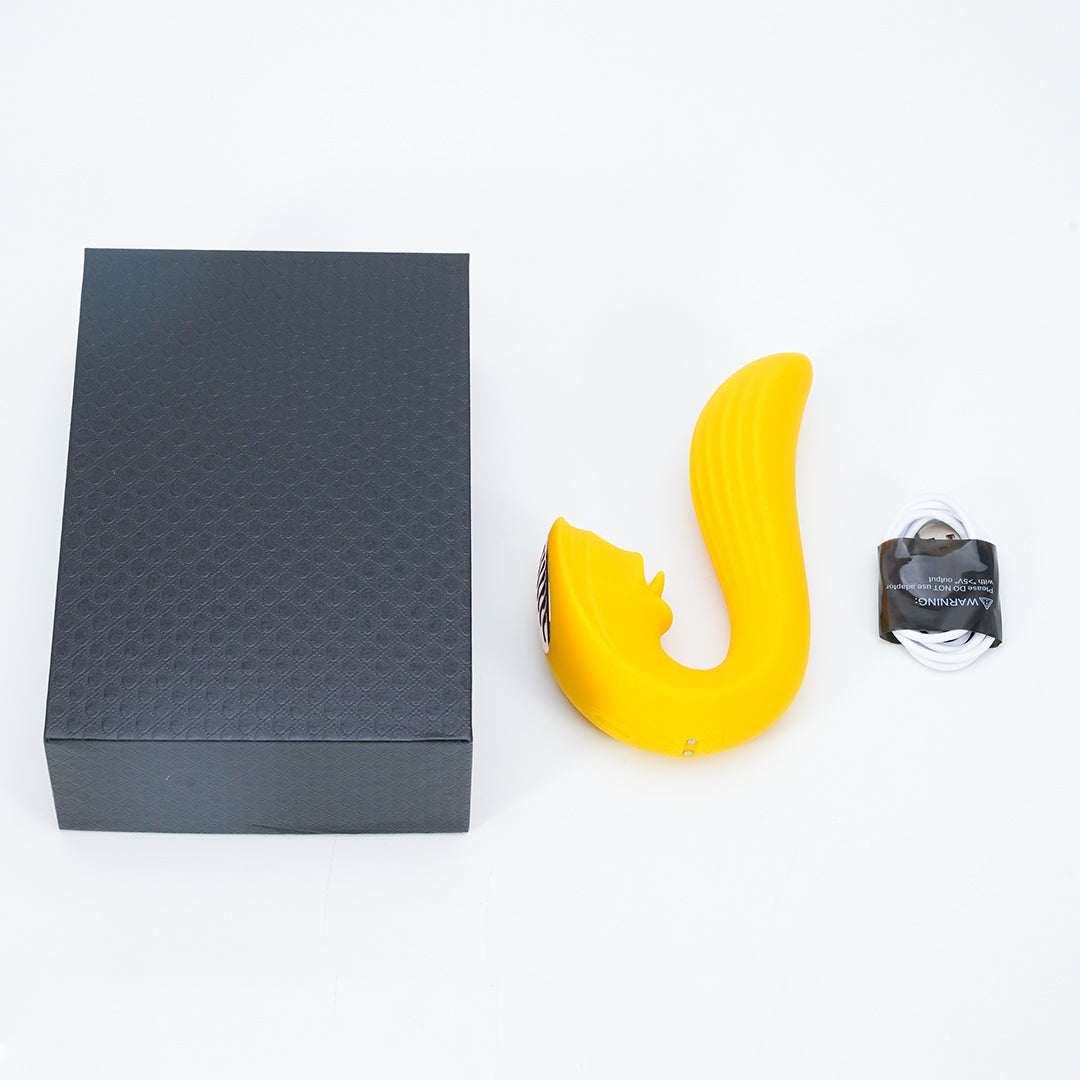 Velvet Kiss clitoral vibrator with box and charger