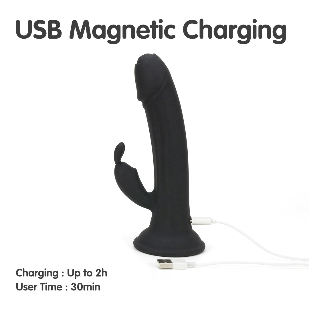 King Caesar Rabbit Vibrator USB Magnetic Charging