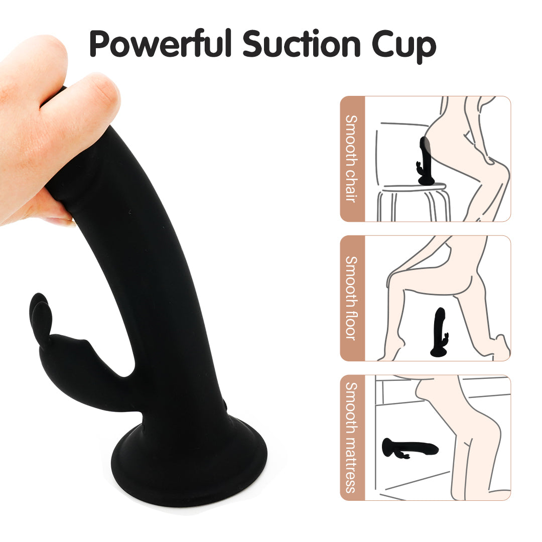 King Caesar Rabbit Vibrator with Powerful Suction Cup for Multiple Positions